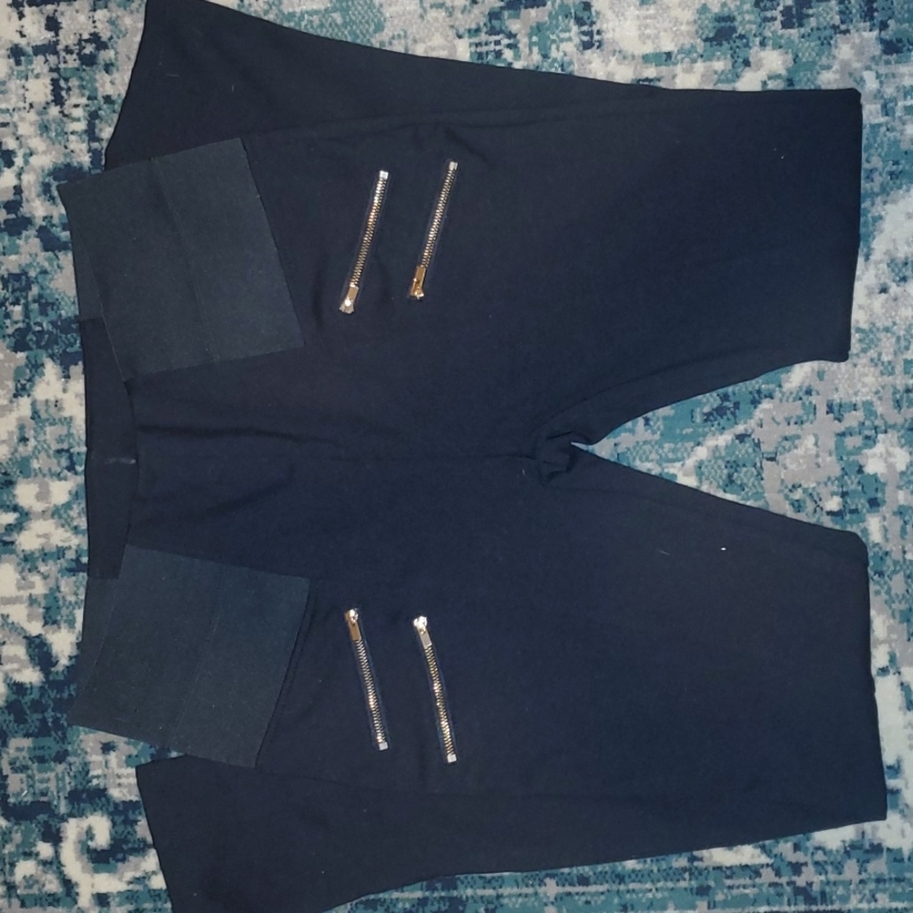 Black formal legging trousers